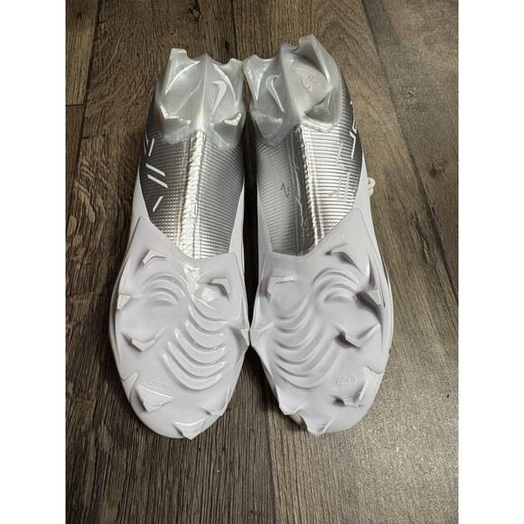 Nike Vapor Edge Pro 360 2 White Silver Football Cleats DA5456-102 Men's Size 9 - Picture 6 of 7